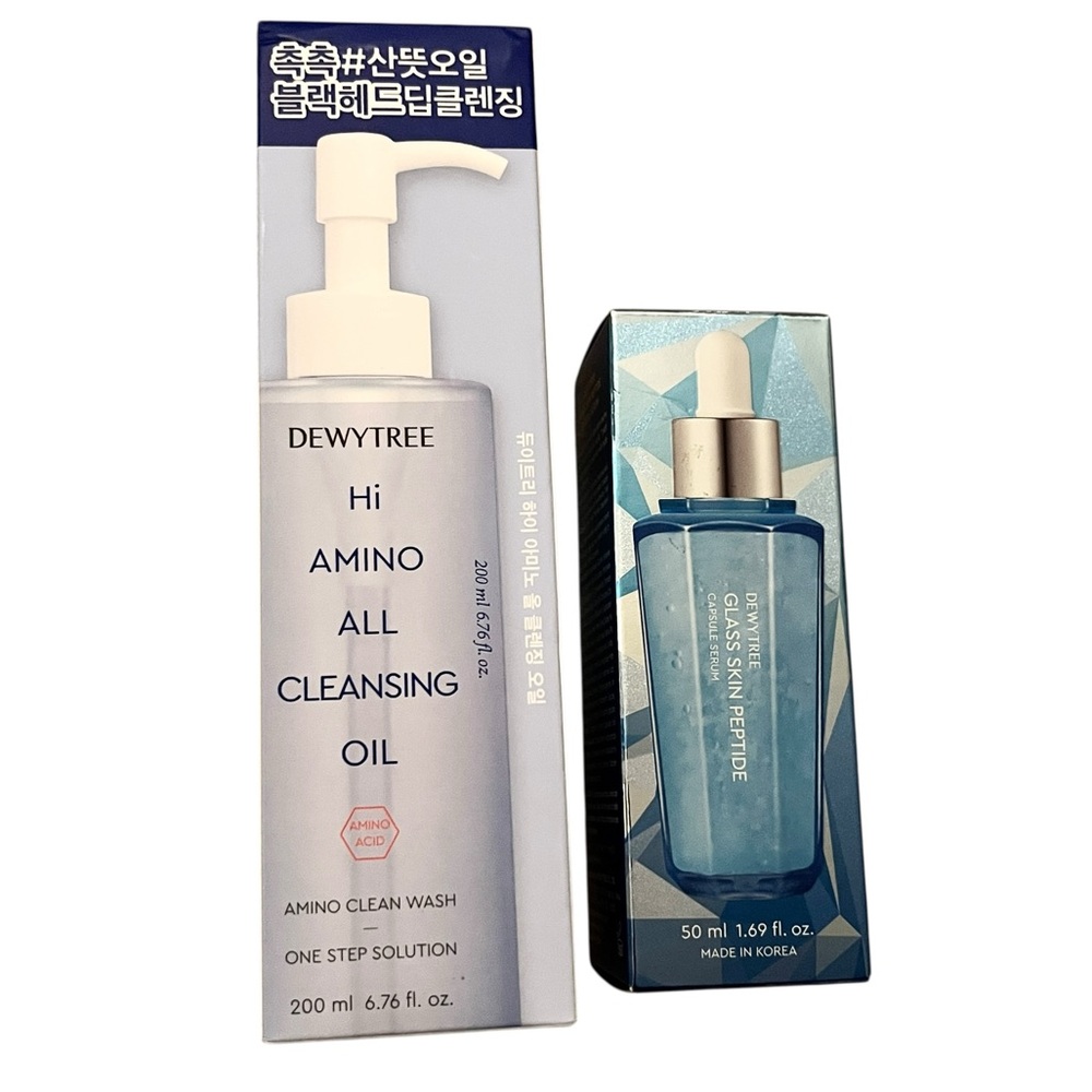 Korean Skin Care Dewytree Cleansing Oil and Glass Skin Serum NWT
